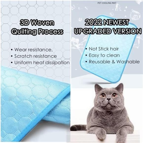 Cooling Mat for Large Dogs Cats Pet Washable Summer Cooling Pads Summer Sleeping - Picture 3 of 6